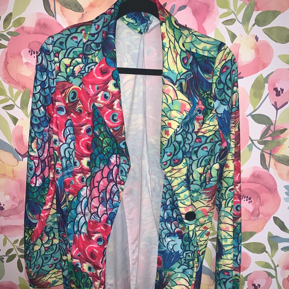 One button blazer